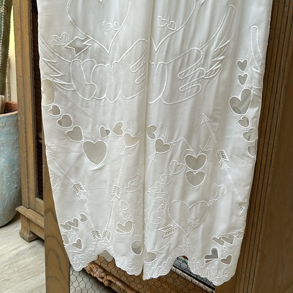 Sthela & Co White Embroidered Eyelet Lace Cut Out Short Sleeve Maxi Dress - Picture 12 of 14